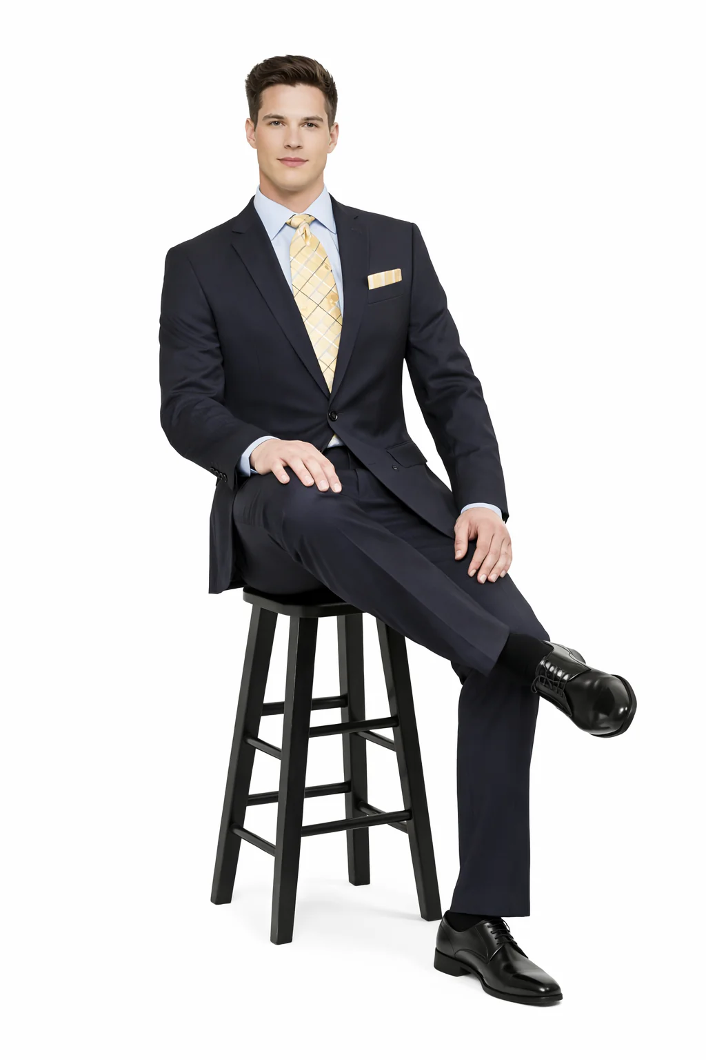 1 Button Tapered Cut Vented Wool Blend Flat Front Suit Online Discount Fashion Sale - Image 4