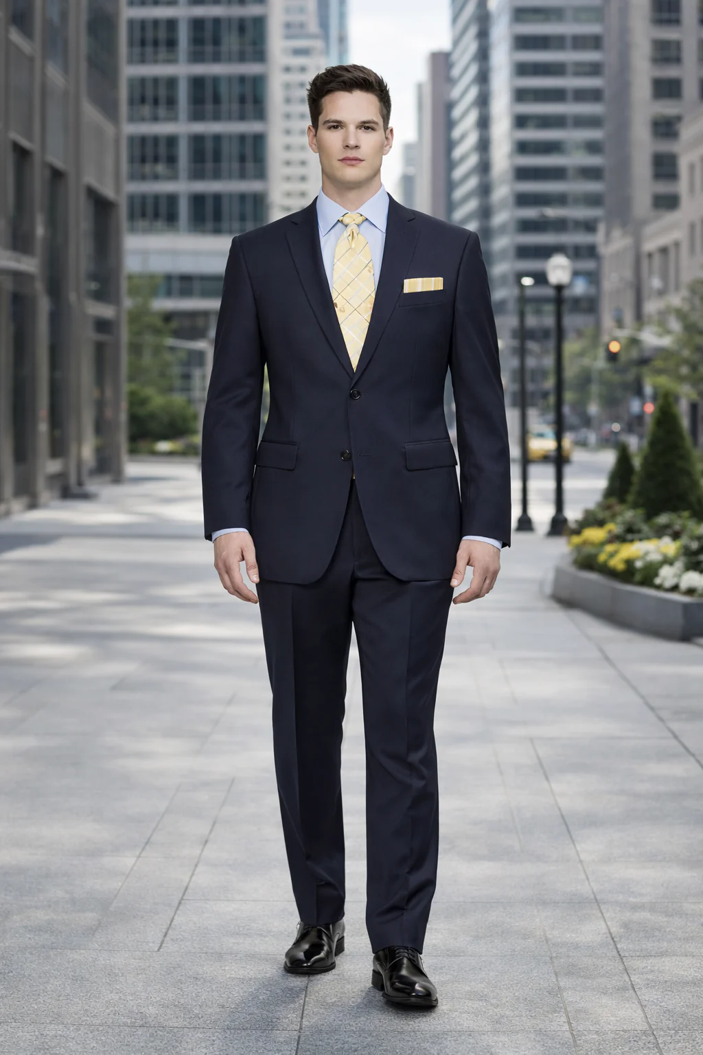 1 Button Tapered Cut Vented Wool Blend Flat Front Suit Online Discount Fashion Sale - Image 6