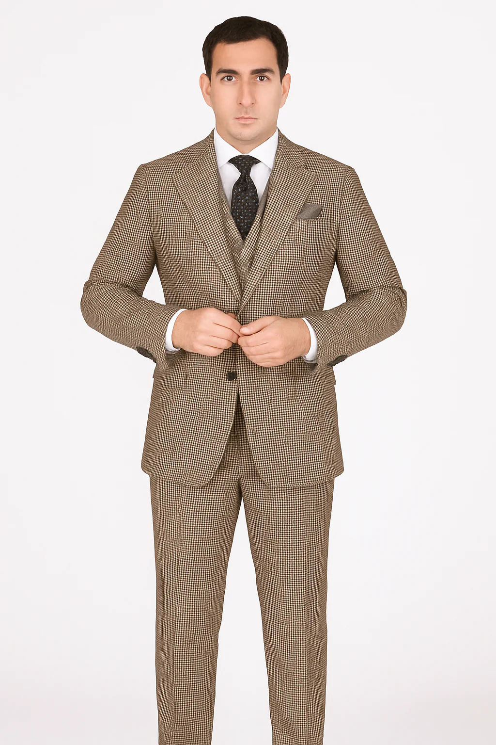 1920's 1930's Vintage Suit - Peak Lapel Suit - Vested Suit - Peak Lapel Double Breasted Suit - Classic Fit Pleated Pants - Image 8