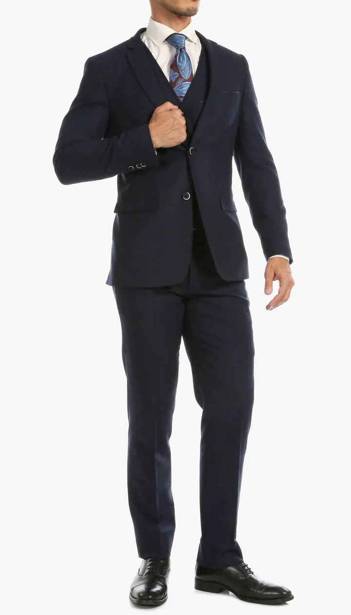 1920's Men's Clothing - Tweed Suit - Herringbone 1920s Mens Suit - Vintage Navy Tweed Suit - Image 3