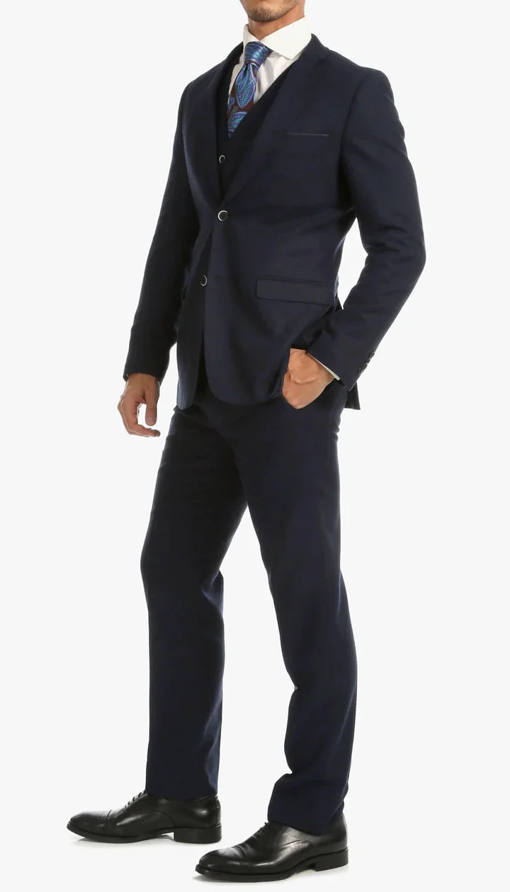 1920's Men's Clothing - Tweed Suit - Herringbone 1920s Mens Suit - Vintage Navy Tweed Suit - Image 6
