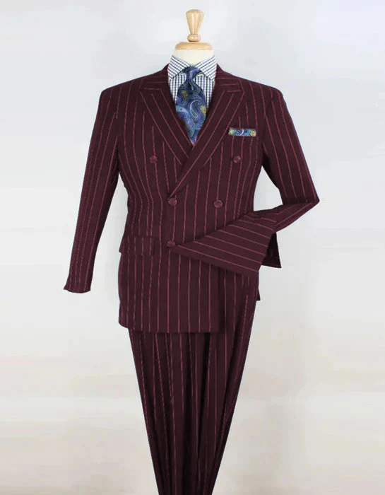 1920s Mens Suit - 1920s Mens Outfit - 1920s costume Bold Pinstripe Suit in Navy - Image 10