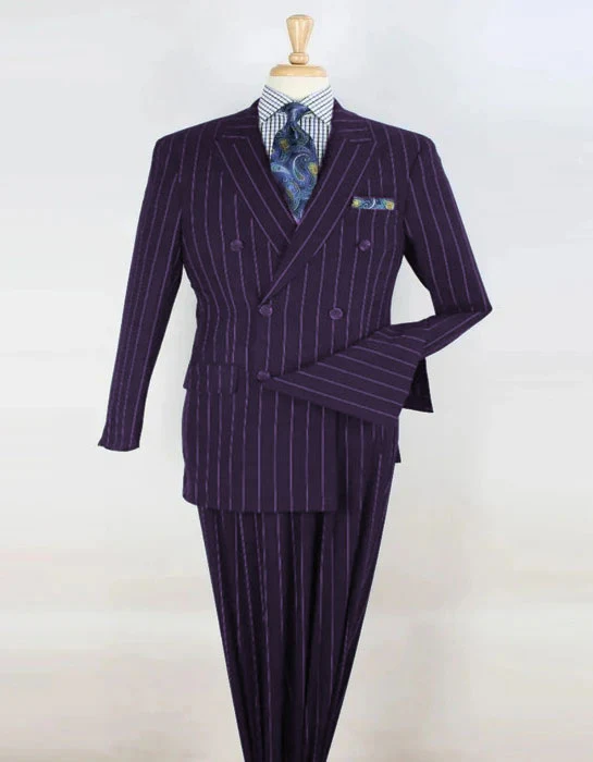 1920s Mens Suit - 1920s Mens Outfit - 1920s costume Bold Pinstripe Suit in Navy - Image 11