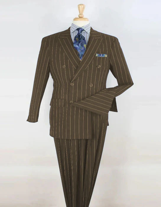 1920s Mens Suit - 1920s Mens Outfit - 1920s costume Bold Pinstripe Suit in Navy - Image 12