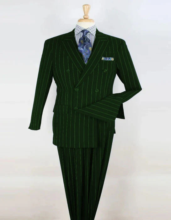 1920s Mens Suit - 1920s Mens Outfit - 1920s costume Bold Pinstripe Suit in Navy - Image 14