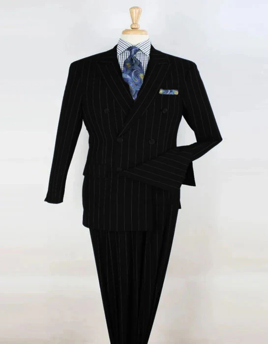 1920s Mens Suit - 1920s Mens Outfit - 1920s costume Bold Pinstripe Suit in Navy - Image 7