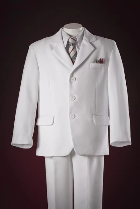 3 Buttons Fashion White Kids-Toddler-Boy Suits Perfect for toddler Suit wedding attire outfits