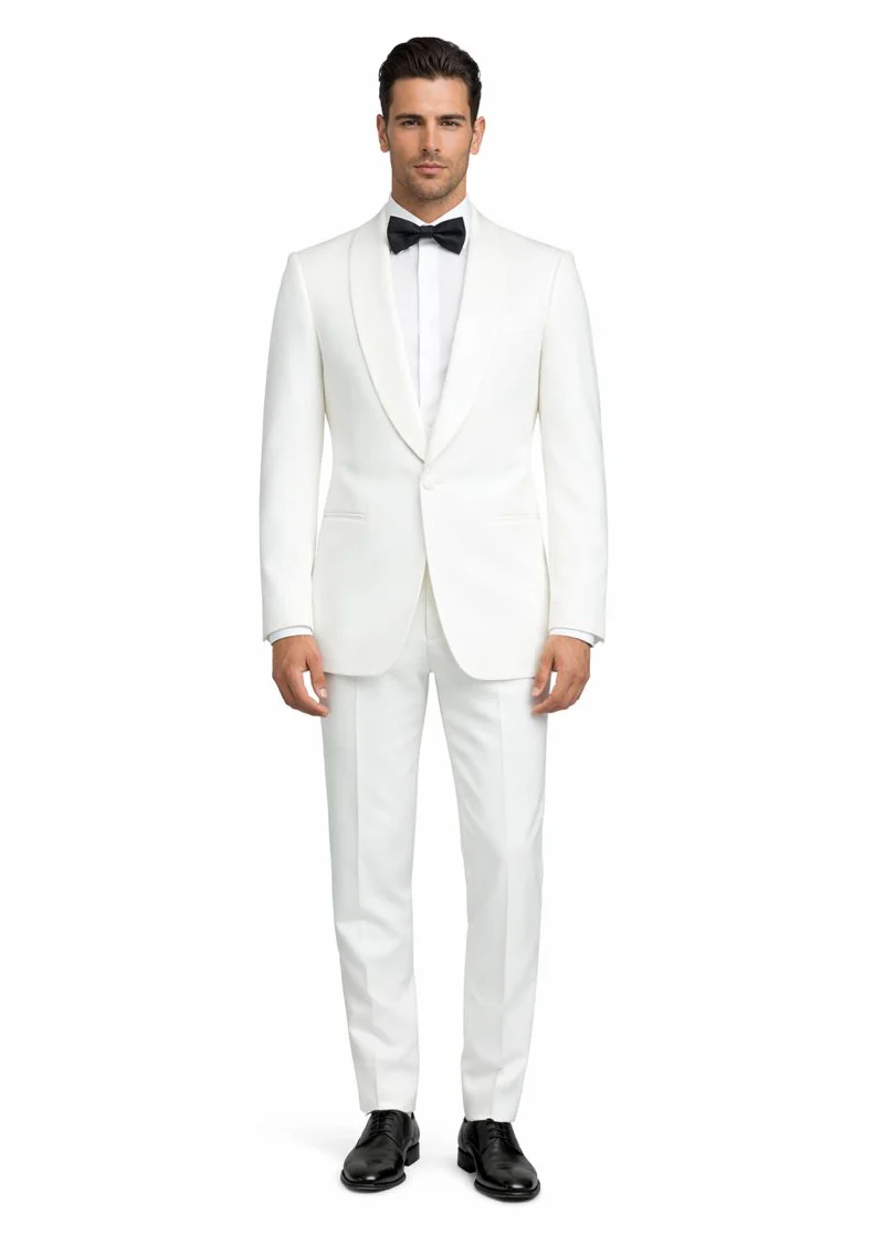 $500 Reg price Gorgio White or Ivory Jacket with Shawl Lapel 1 button on sale online deal Fashion Tuxedo For Men