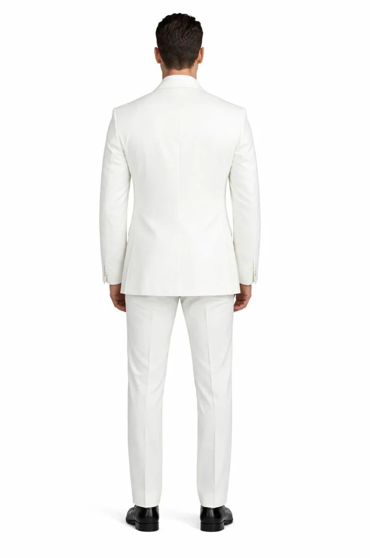 $500 Reg price Gorgio White or Ivory Jacket with Shawl Lapel 1 button on sale online deal Fashion Tuxedo For Men - Image 2