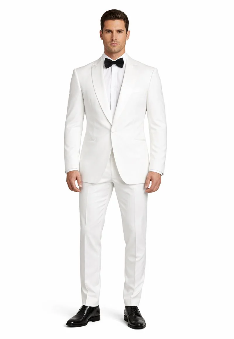 $500 Reg price Gorgio White or Ivory Jacket with Shawl Lapel 1 button on sale online deal Fashion Tuxedo For Men - Image 6