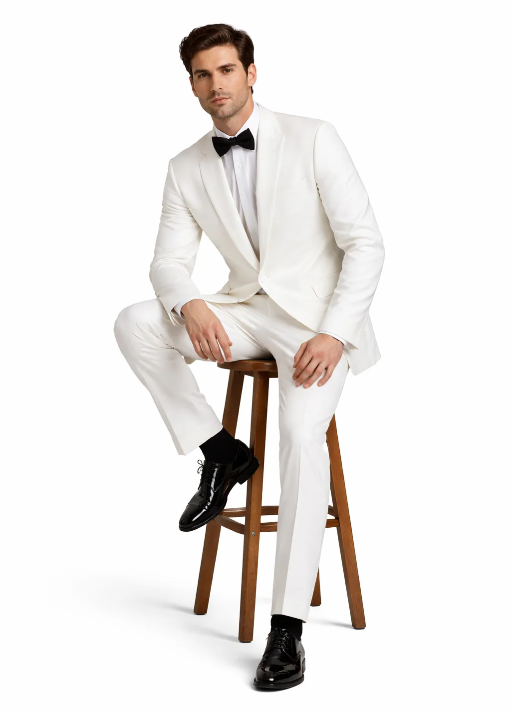 $500 Reg price Gorgio White or Ivory Jacket with Shawl Lapel 1 button on sale online deal Fashion Tuxedo For Men - Image 3
