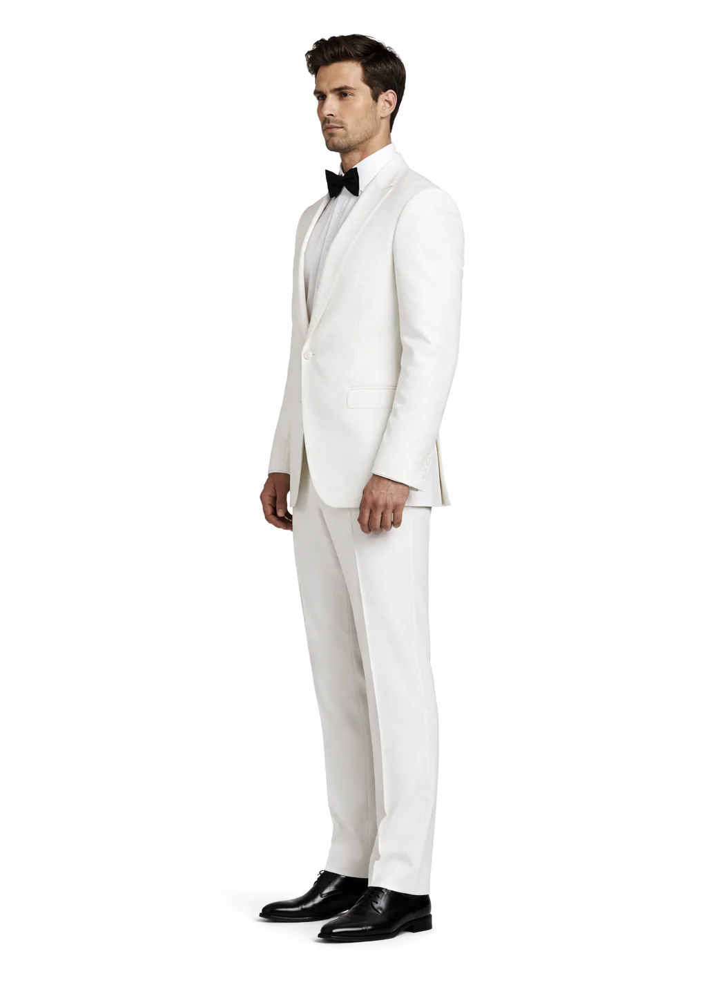 $500 Reg price Gorgio White or Ivory Jacket with Shawl Lapel 1 button on sale online deal Fashion Tuxedo For Men - Image 4