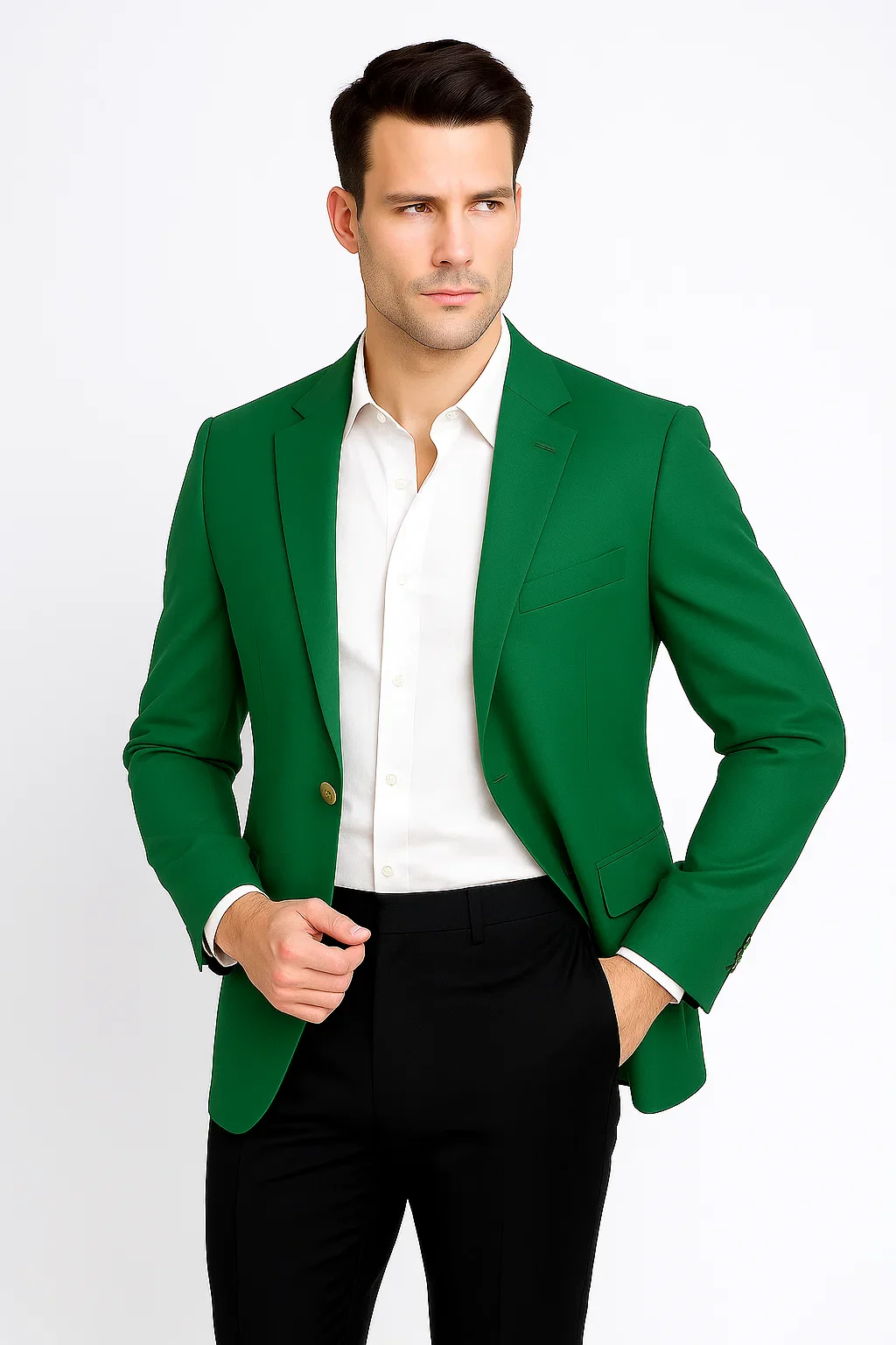 Augusta Green Blazer Men'S Classic Brass Buttons Blazer Sport Jacket - Image 3