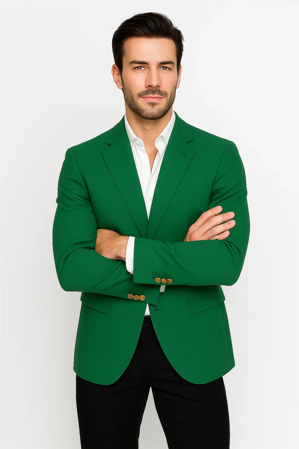 Augusta Green Blazer Men'S Classic Brass Buttons Blazer Sport Jacket - Image 6