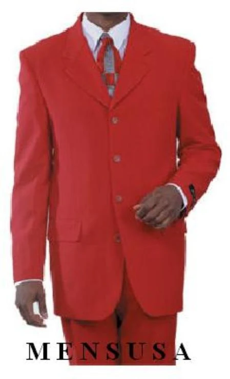 Beautiful  Men's Red Fashion Dress With Nice Cut Smooth Soft Fabric Available in 2 or 3 Buttons Style Regular Classic Cut - Image 9