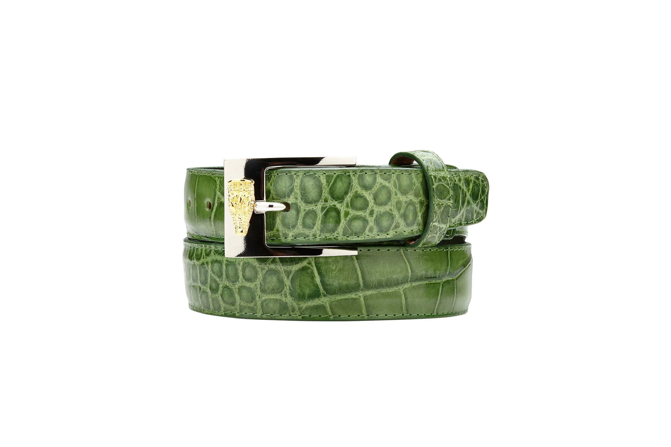 Belvedere Alligator Belt - Pistachio - Image 2