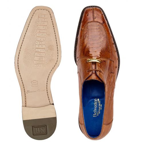 Belvedere Bolero Antique Almond Quill Ostrich Dress Shoes - Image 3