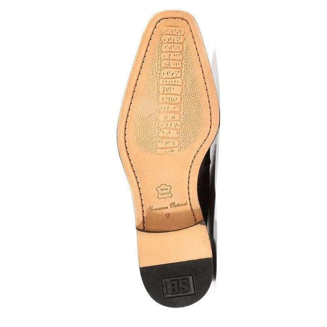 Belvedere Exotic Siena Mens Burgundy Ostrich Shoes 1463 - Image 2