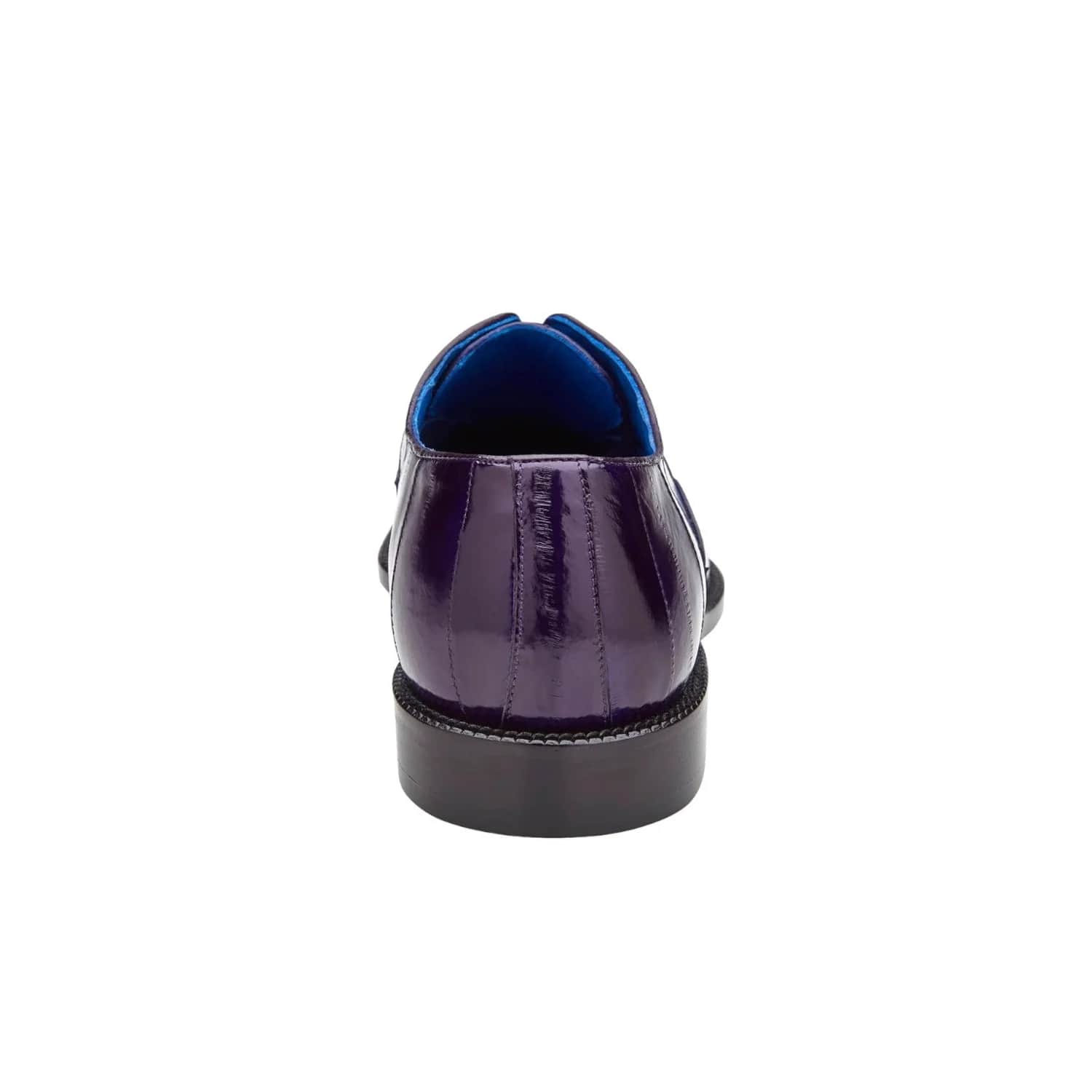 Belvedere Mare Men's Purple Ostrich & Eel Split-Toe Oxfords - Image 5