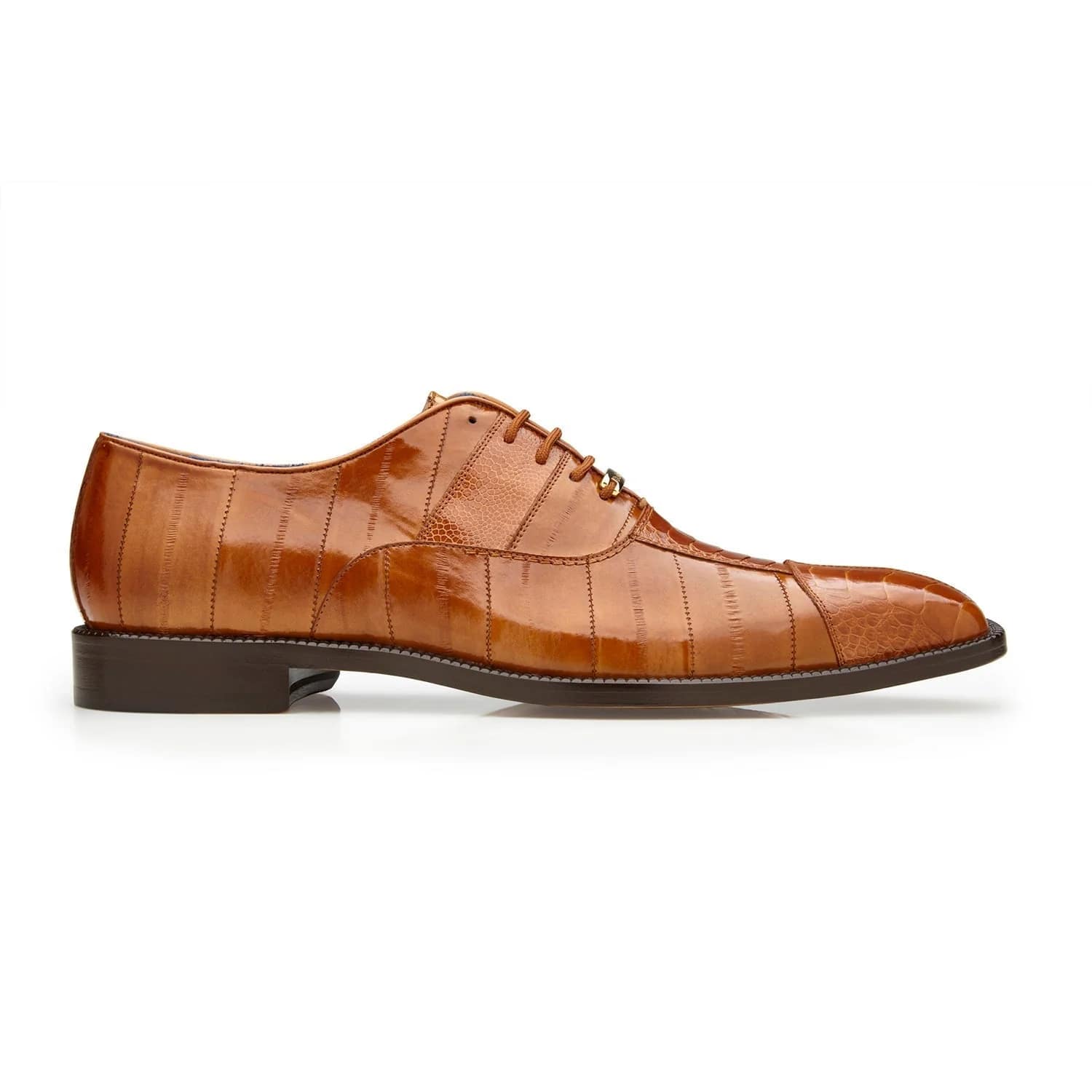 Belvedere Mare Camel Ostrich & Eel Split-toe Oxfords for Men - Image 2