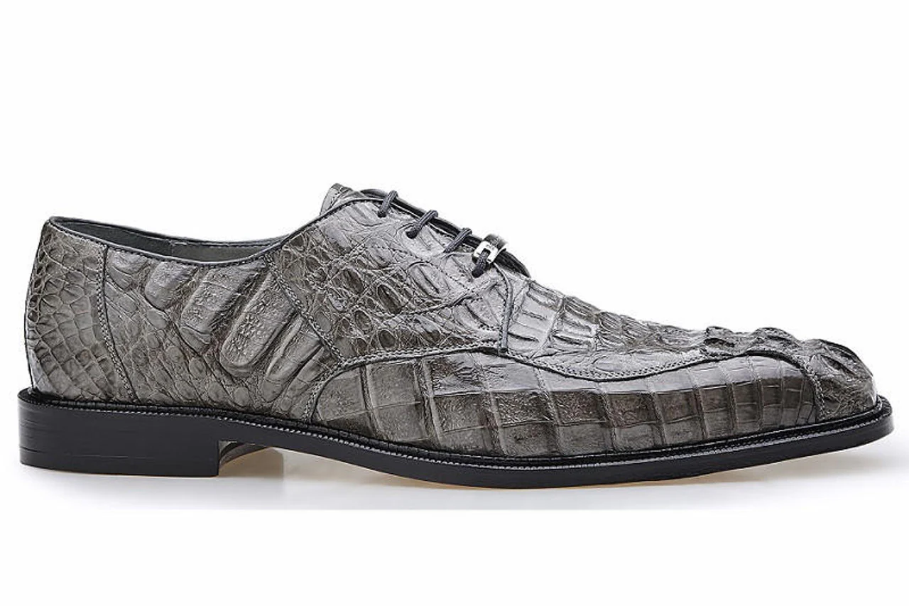 Belvedere Mens Gray Real Hornback Shoes Chapo 1465 - Image 2