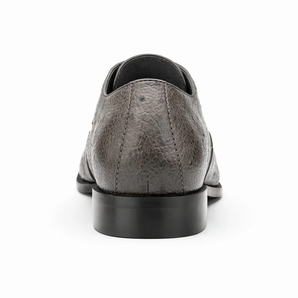 Belvedere Josh Grey Ostrich Monkstrap Dress Shoe for Men - Image 4