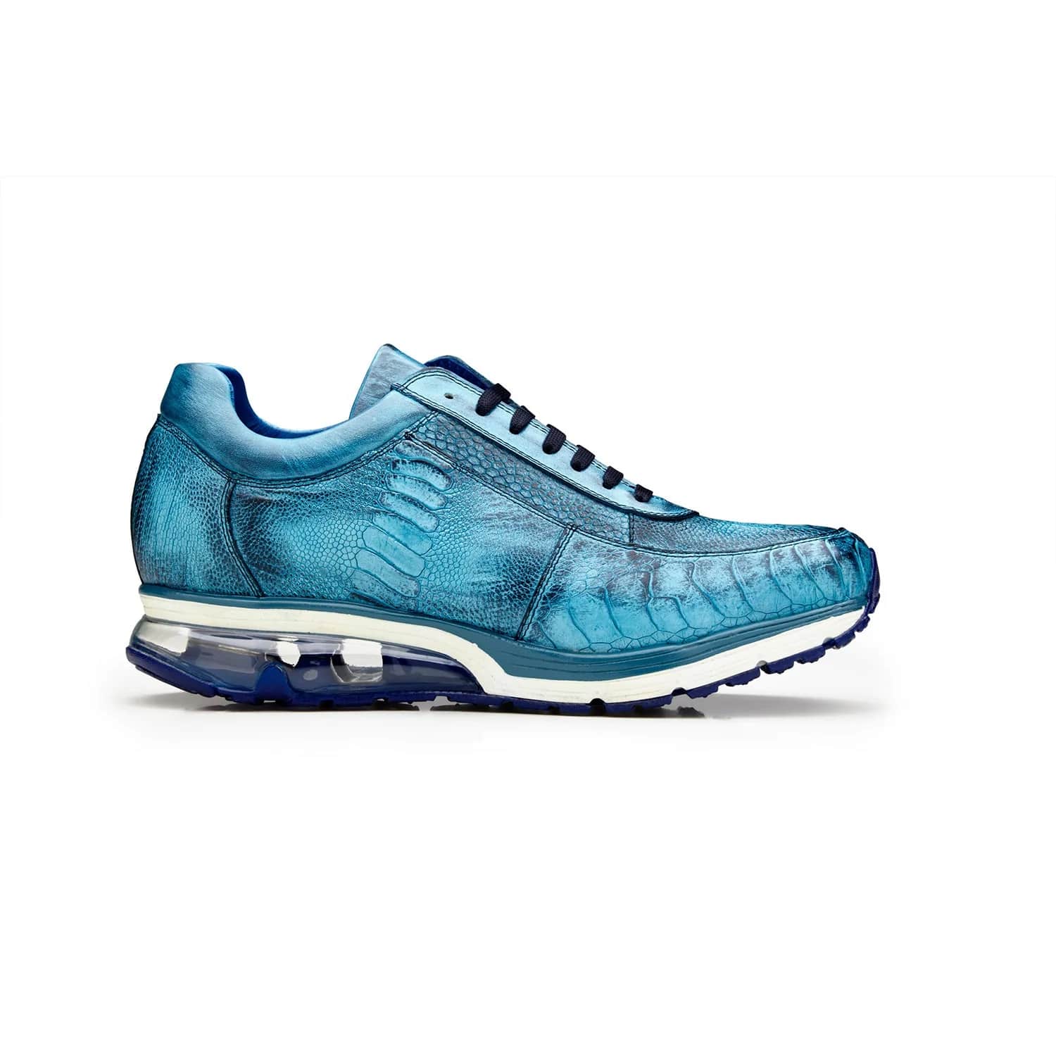 Belvedere Todd Ocean Blue Ostrich Sneakers for Men - Image 2