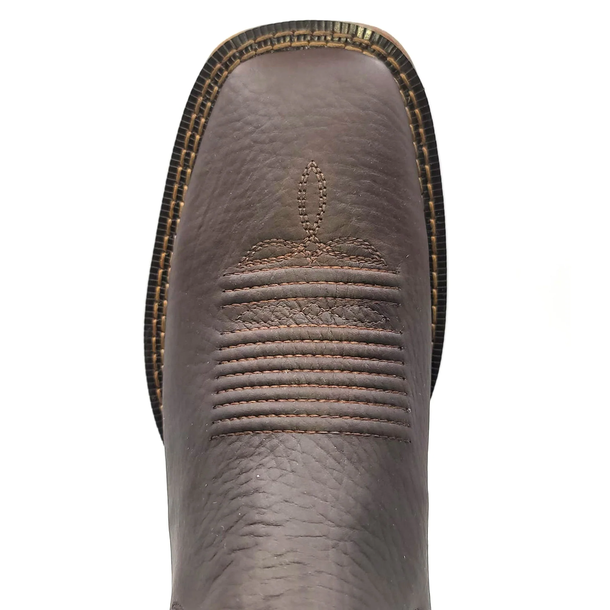 Square Toe Brown Short Cowboy Boots by Besserro - Image 3
