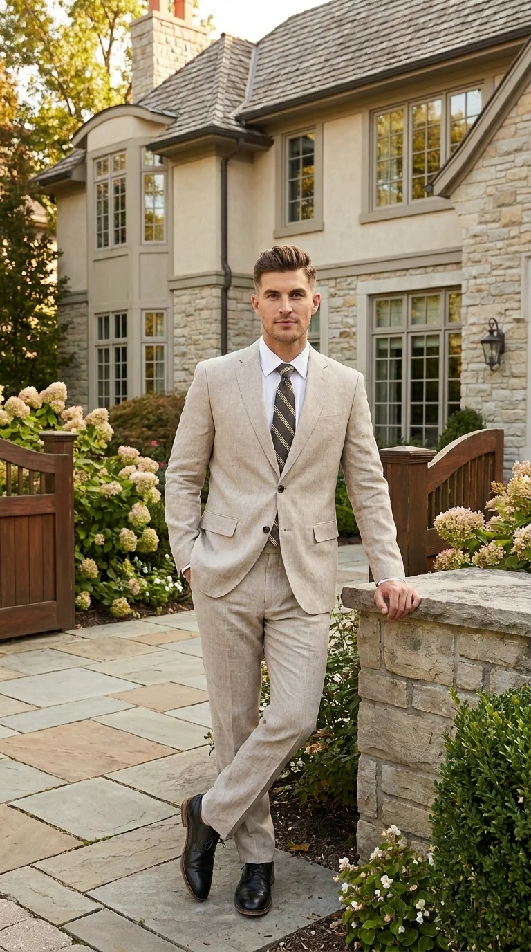 Big and Tall Men’s Gray Suit Separates with 2 Button Jacket and Matching Pants, Formal Dress Suit - Image 11