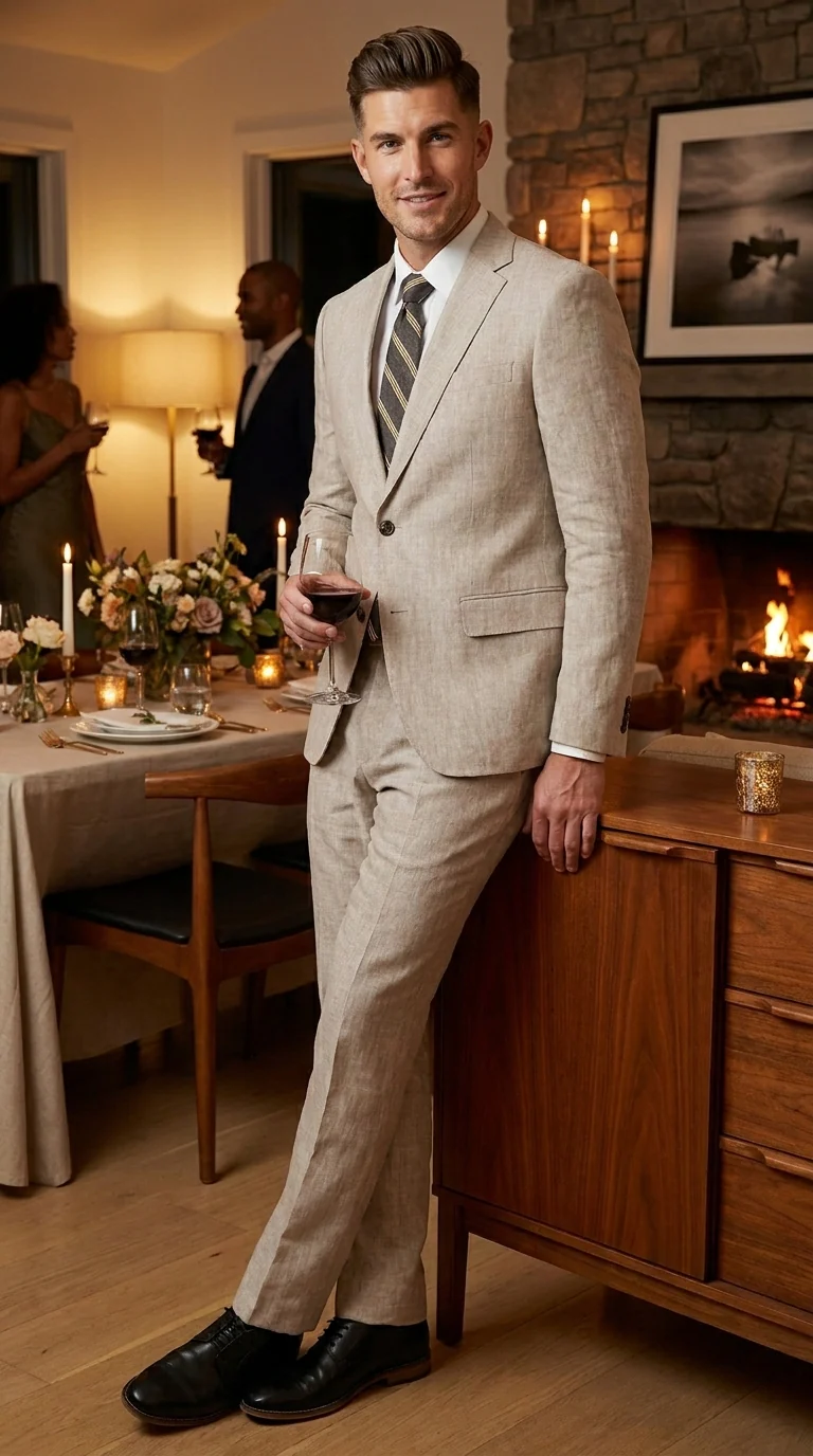 Big and Tall Men’s Gray Suit Separates with 2 Button Jacket and Matching Pants, Formal Dress Suit - Image 7
