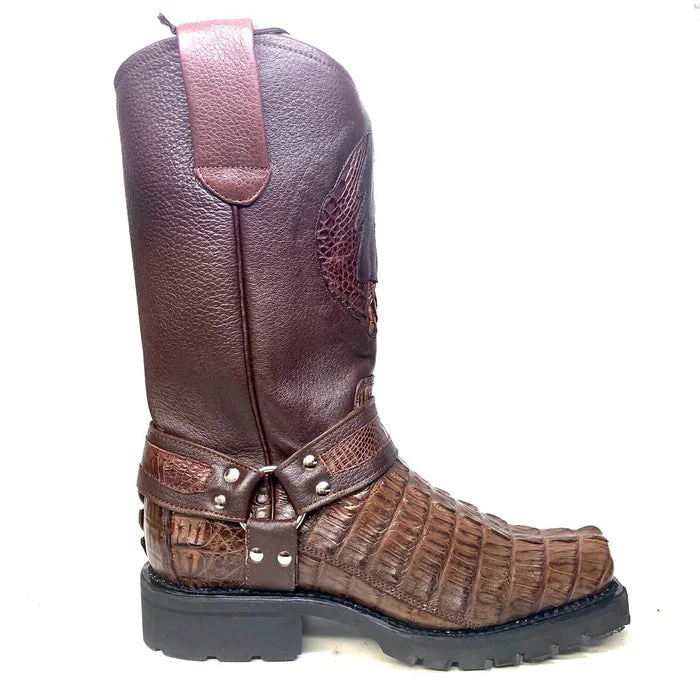 Botas de Cocodrilo Caimán Biker Cola para Motociclista - Image 3