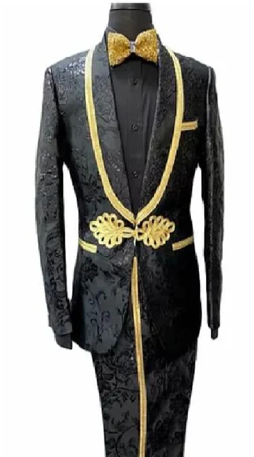 Black and Gold Suit - Paisley Suit - Image 9