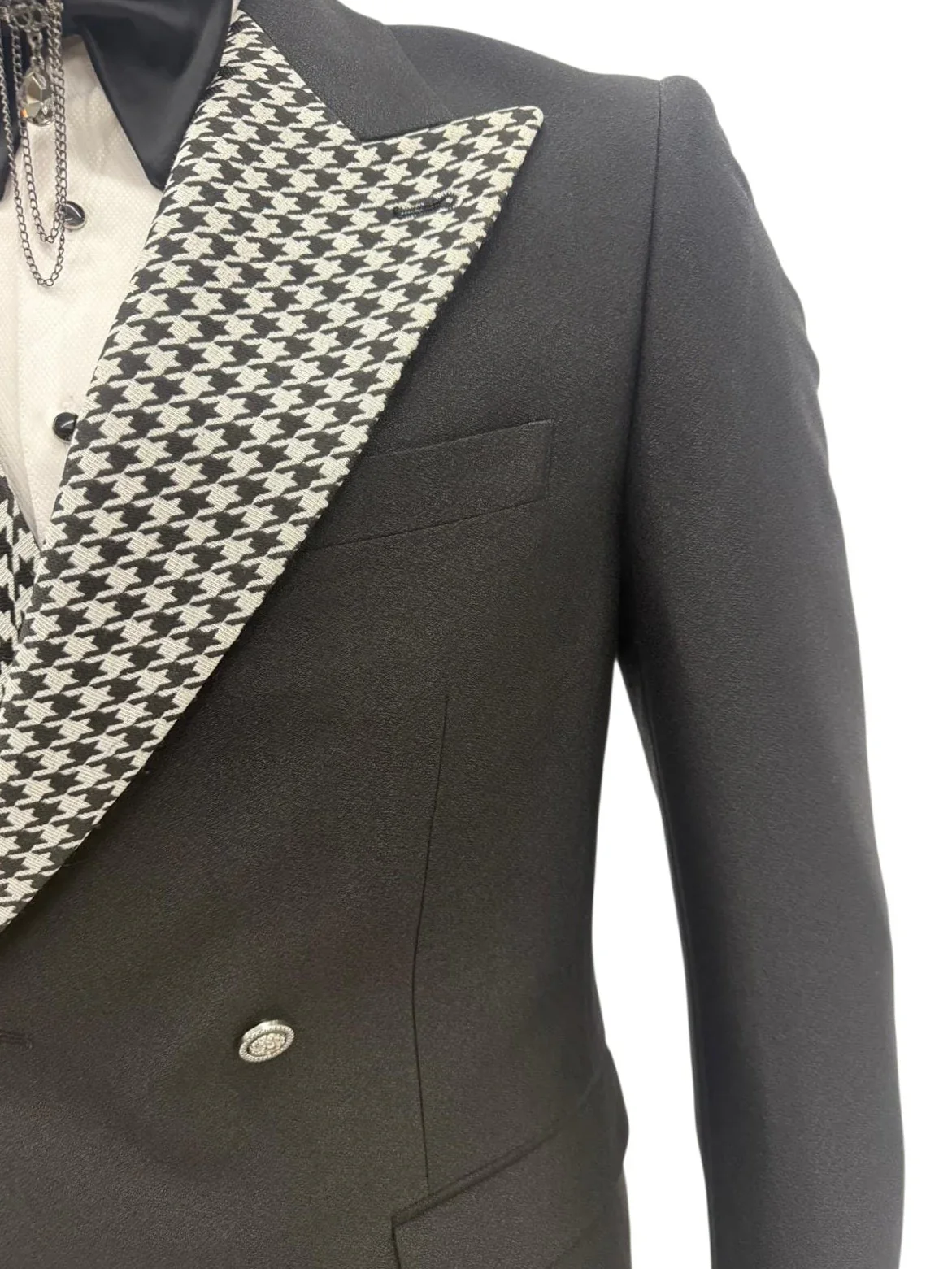 Black Tail Tuxedo - Tailcoat - 1920s Black and Silver - Image 2