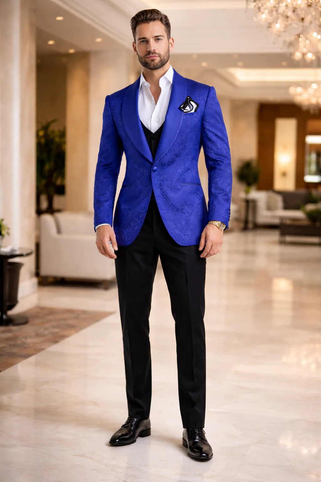 Blue Prom Suit For Men - Blue Homecoming Tuxedo  - Royal Blue - Image 5
