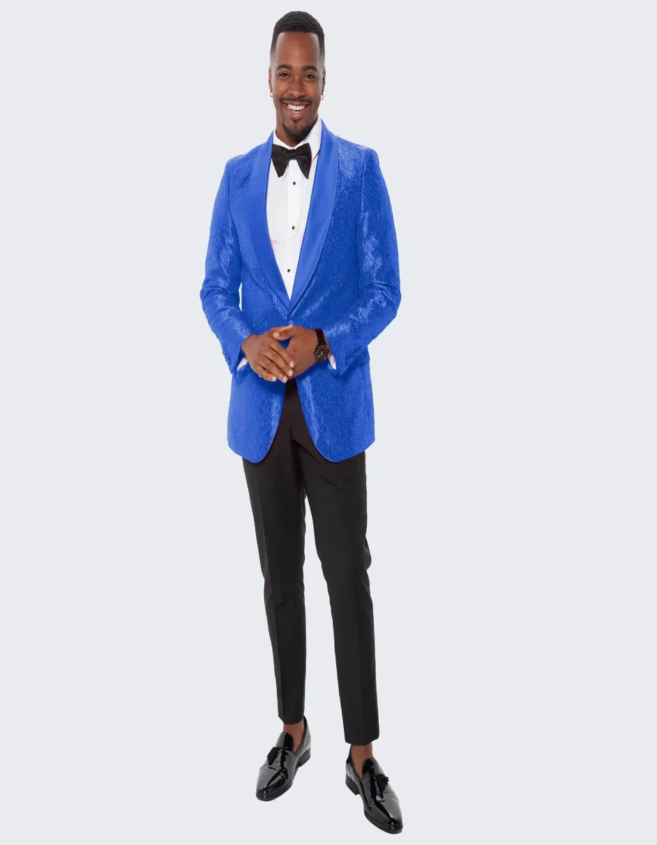 Blue Prom Suits - Blue Homecoming Single Breasted Guys Outfit Blue Prom Tuxedo - Image 2