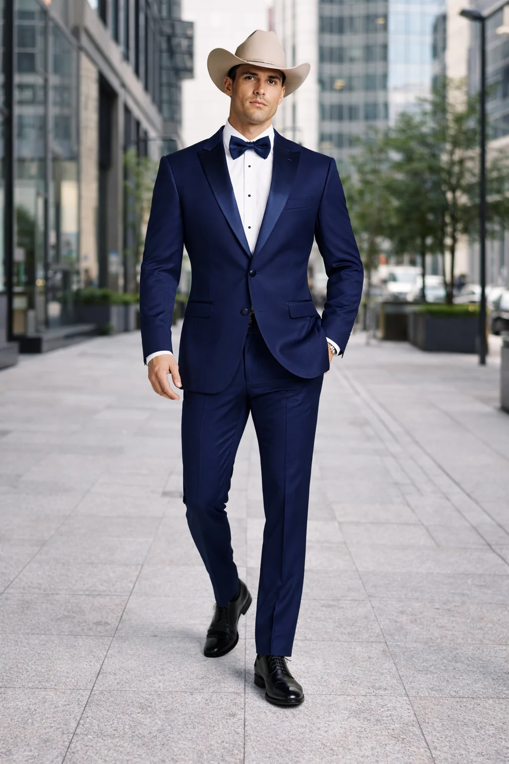 Blue Tuxedos - One Button Suit - Image 8