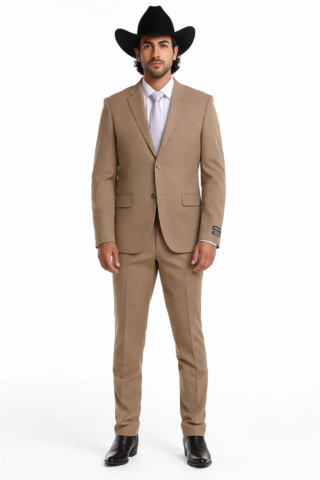 Bolzano Men's 2 Button 100% Polyester Fully Lined Dress Suit