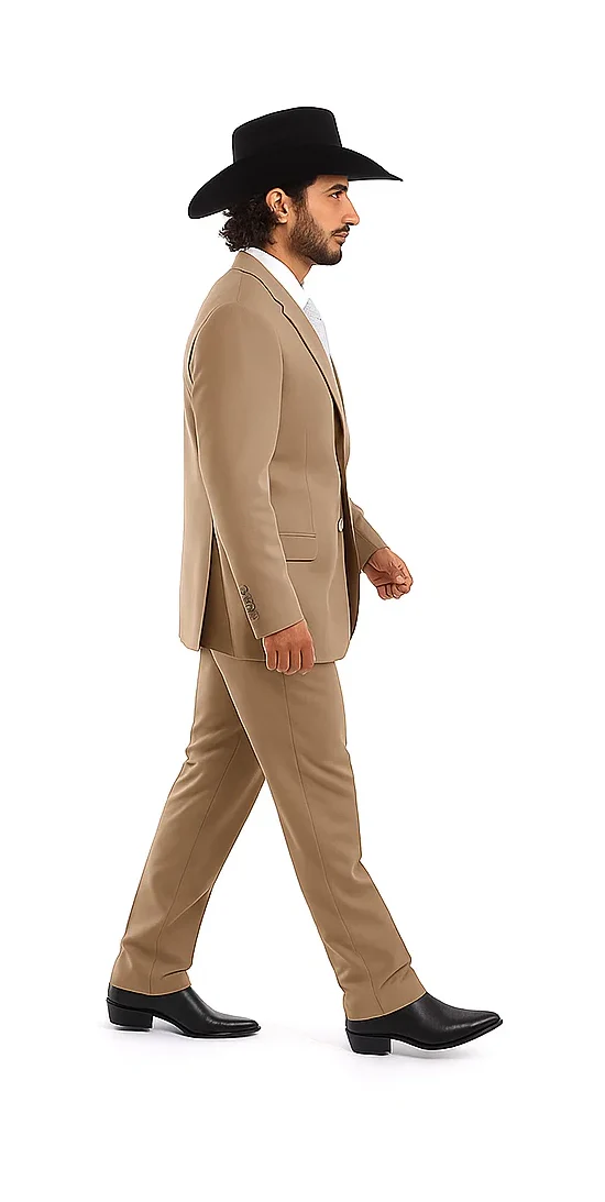 Bolzano Men's 2 Button 100% Polyester Fully Lined Dress Suit - Image 10