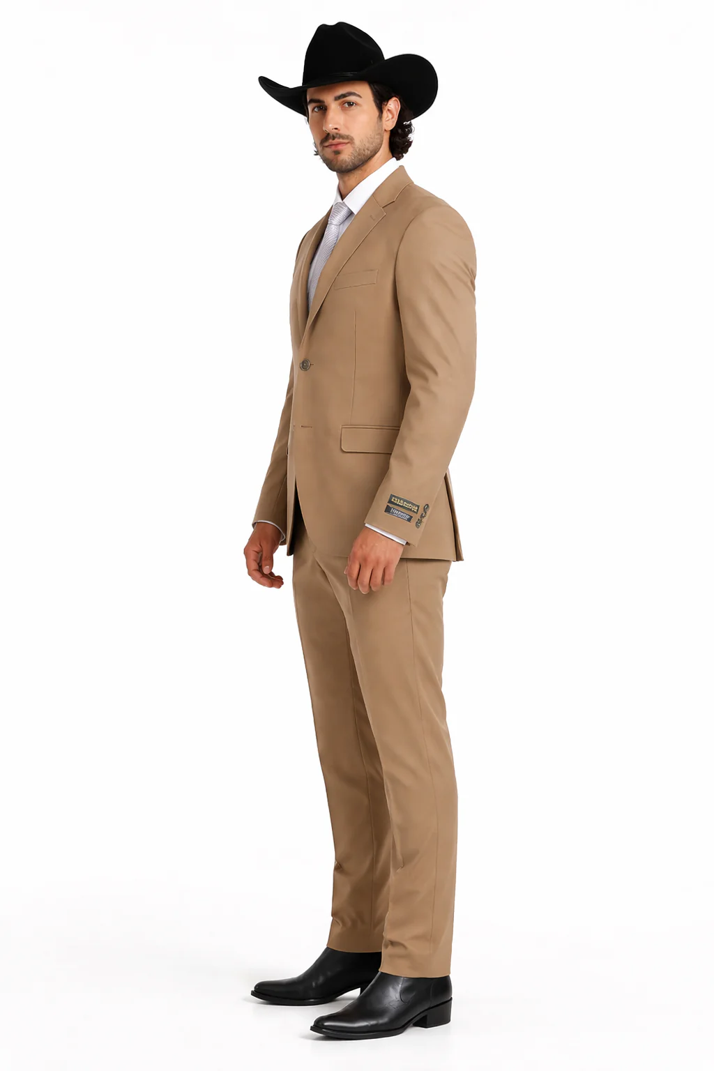 Bolzano Men's 2 Button 100% Polyester Fully Lined Dress Suit - Image 3