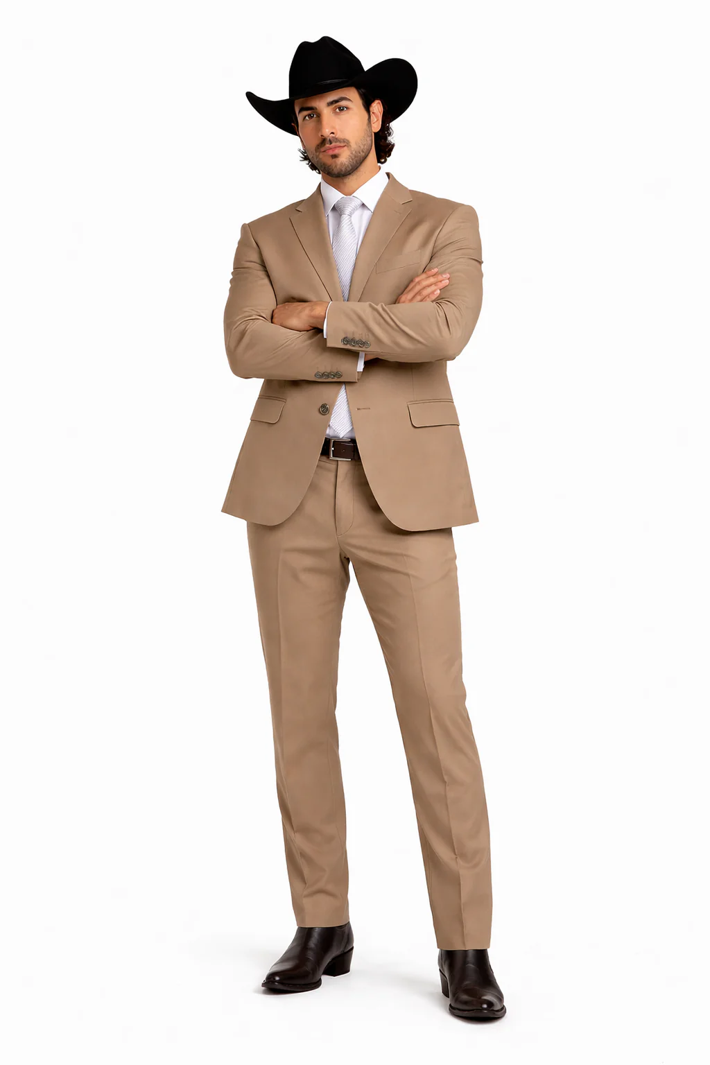 Bolzano Men's 2 Button 100% Polyester Fully Lined Dress Suit - Image 5
