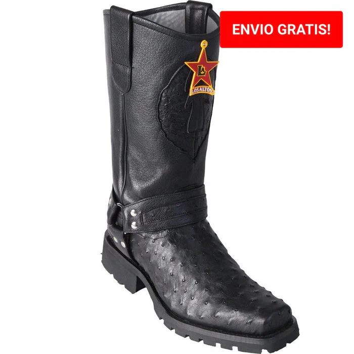 Botas de Avestruz Horma Biker para Motociclista LAB