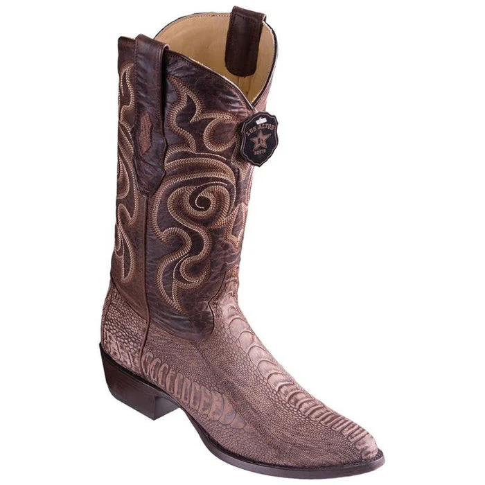Botas de Avestruz Pata Punta Redonda