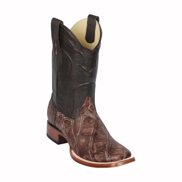 Botas de Cocodrilo Caiman Lomo Horma Amplia