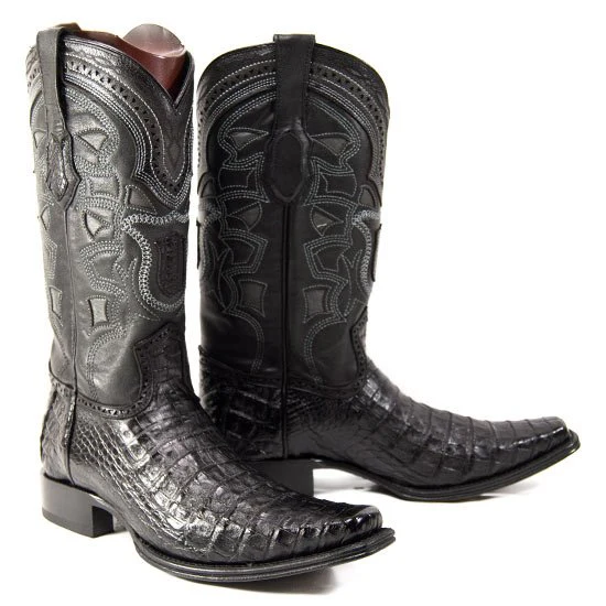 Botas de Cocodrilo Caiman Panza Horma Europea Cuadrada LAB - Image 2