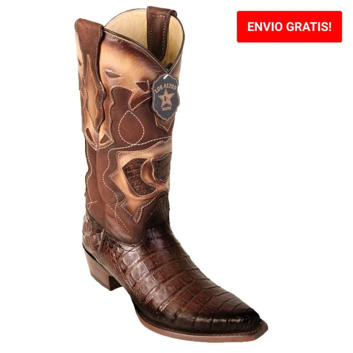Botas de Cocodrilo Caiman Panza Punta Recortada LAB