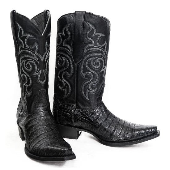 Botas de Cocodrilo Caiman Panza Punta Recortada LAB-948205 - Image 2