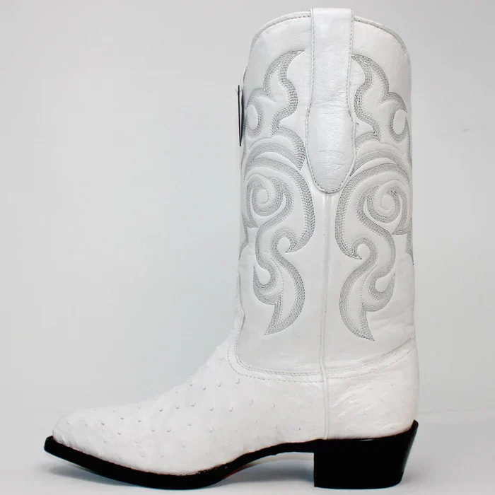 Botas de Avestruz Original Horma Puntal Color Blanco LAB - Image 2