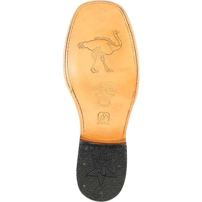 Botas de Avestruz Pata con Venado Horma Amplia LAB - Image 3