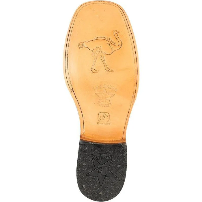 Botas de Avestruz Pata con Venado Horma Amplia - Image 2