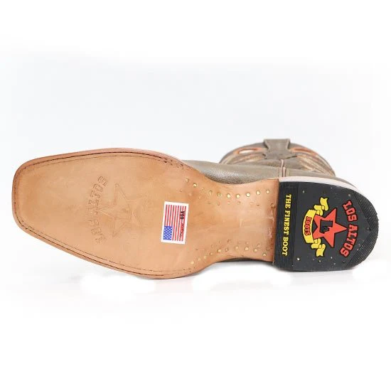 Botas de Cuero Horma Rodeo Cuadrada Color Miel LAB-8129951 - Image 6
